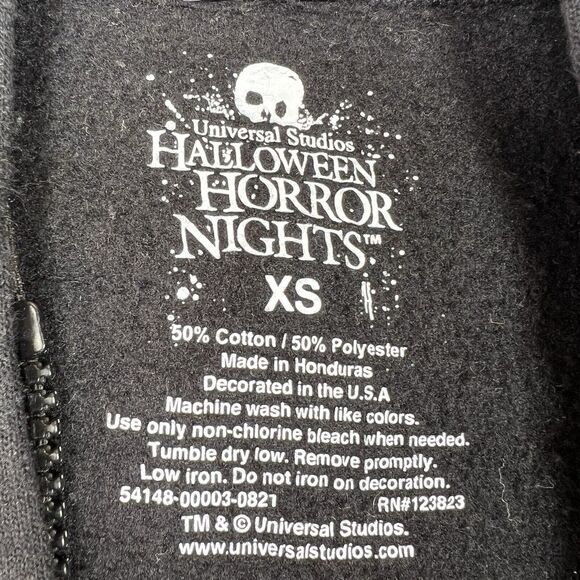 Universal Studios Unisex Sweatshirt Size XS Black Halloween Horror Nights 2021 - Picture 6 of 10